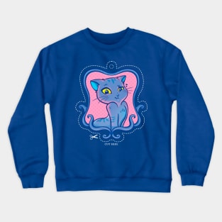 Blue Cat Crewneck Sweatshirt